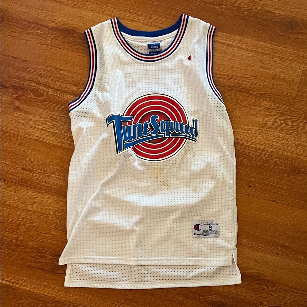 Tunes Squad, 1 Lola, Champion White Perforated Athletic Jersey—Unisex